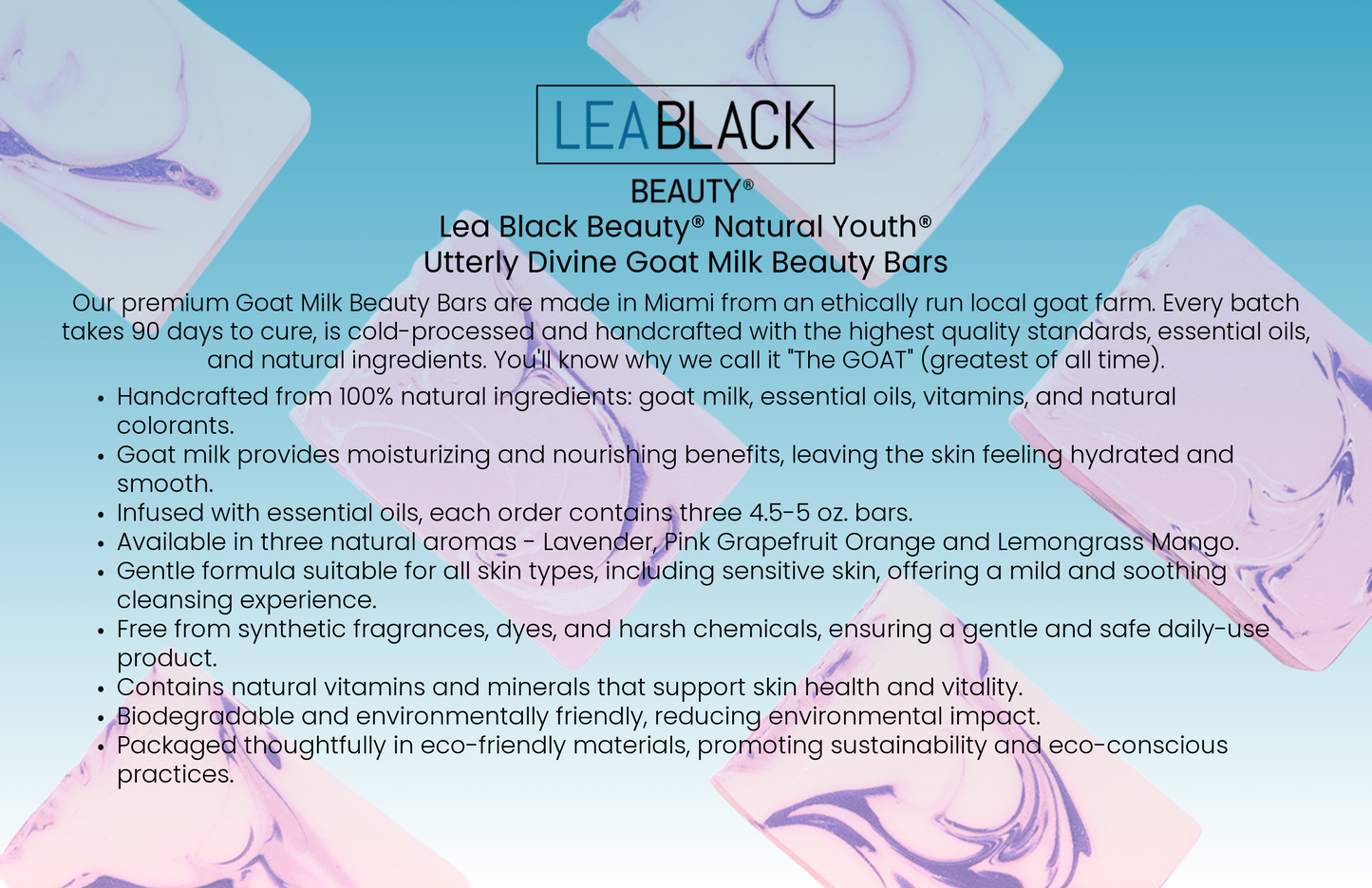 Lea Black Beauty® Natural Youth® Utterly Divine Goat Milk Beauty Bar Variety Pack